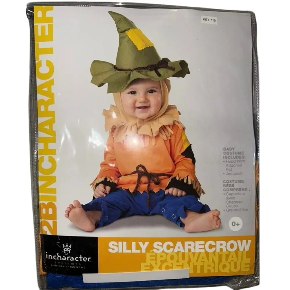 New infant Child's Silly Farm Field Scarecrow Baby Costume Small 6-12 Months
